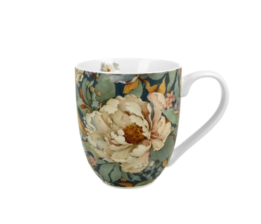 DUO FLOWERS ROYAL XXL Becher 1000 ml PEONY BLUE (Pfingstrose) New Bone China Porzellan – Bild 2