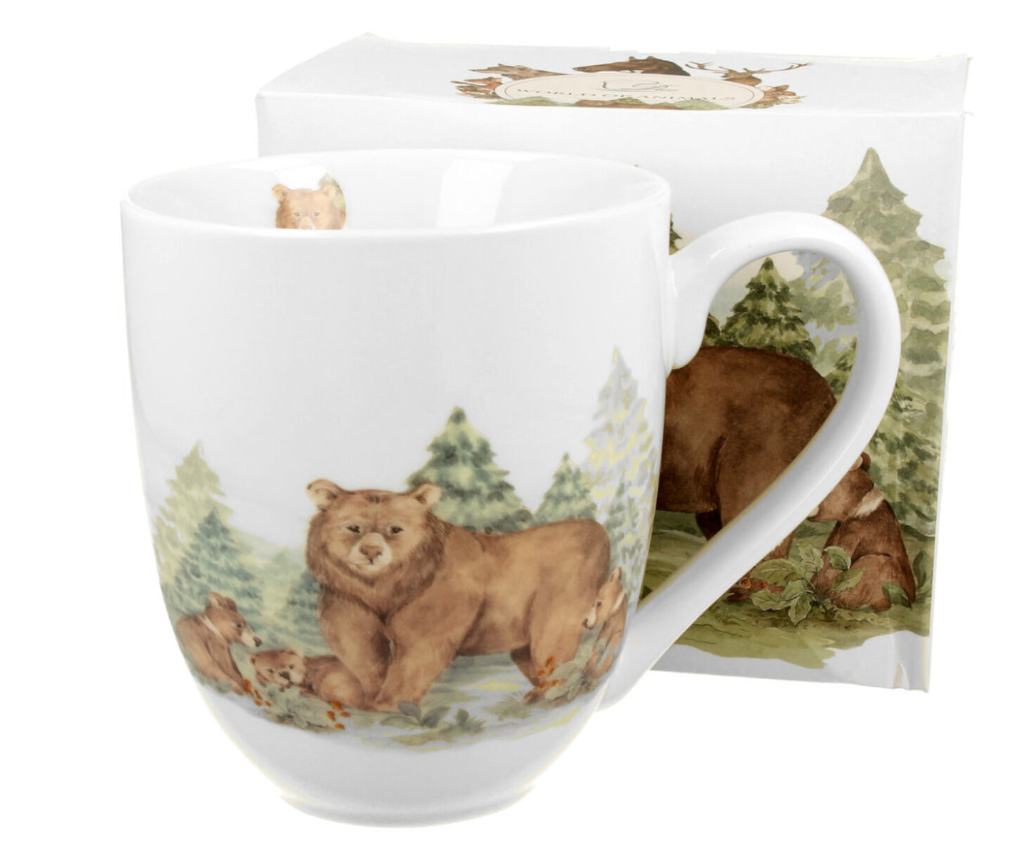DUO WORLD OF ANIMALS XXL Becher 1000 ml BEARS New Bone China Porzellan – Bild 2
