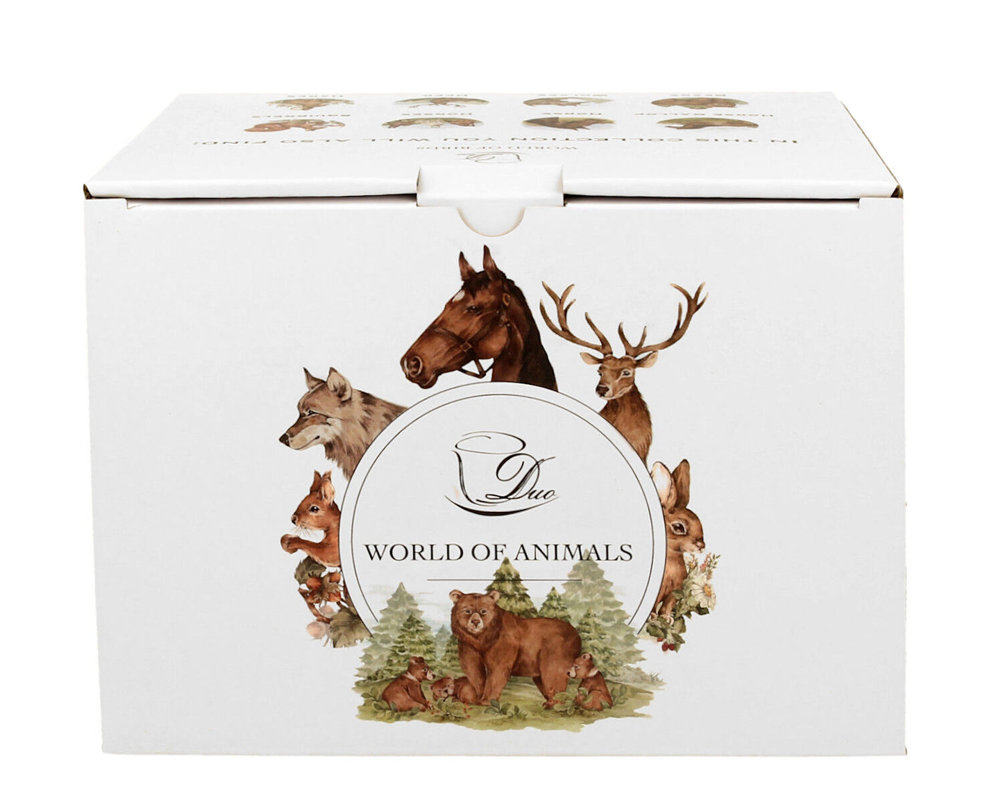 10er SET DUO WORLD OF ANIMALS Becher 400 ml BEARS New Bone China Porzellan – Bild 6