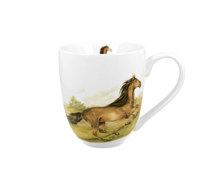 DUO ANIMALS XXL Becher 1000 ml PFERD (Bay Horse) New Bone China Porzellan – Bild 2