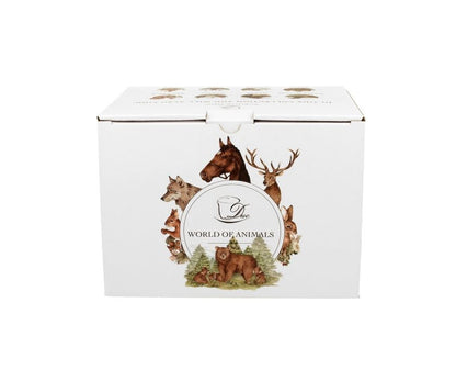 DUO World of Animals PFERD (Bay Horse) 400 ml Becher New Bone China Porzellan – Bild 4