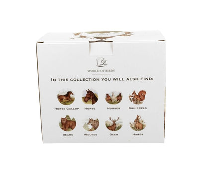 DUO World of Animals PFERD (Bay Horse) 400 ml Becher New Bone China Porzellan – Bild 5