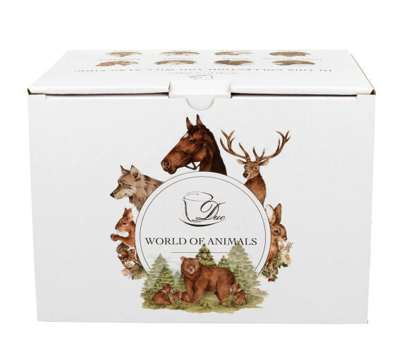 DUO World of Animals Eichhörnchen (Squirrel) 400 ml Becher mit Teesieb New Bone China Porzellan – Bild 5