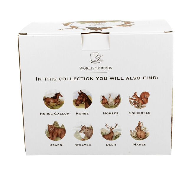 DUO World of Animals PFERDE (Horses at Gallop) 400 ml Becher mit Teesieb New Bone China Porzellan – Bild 2