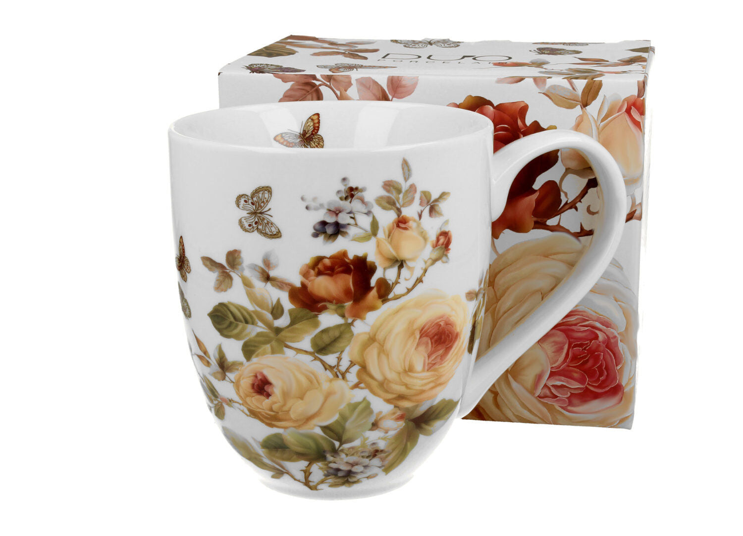 DUO Flowers Classic XXL Becher 1000 ml ZAHRA New Bone China Porzellan