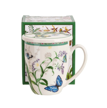 DUO Becher FLOWER DREAM, 360 ml, mit Teesieb und Deckel, New Bone China Porzellan – Bild 4