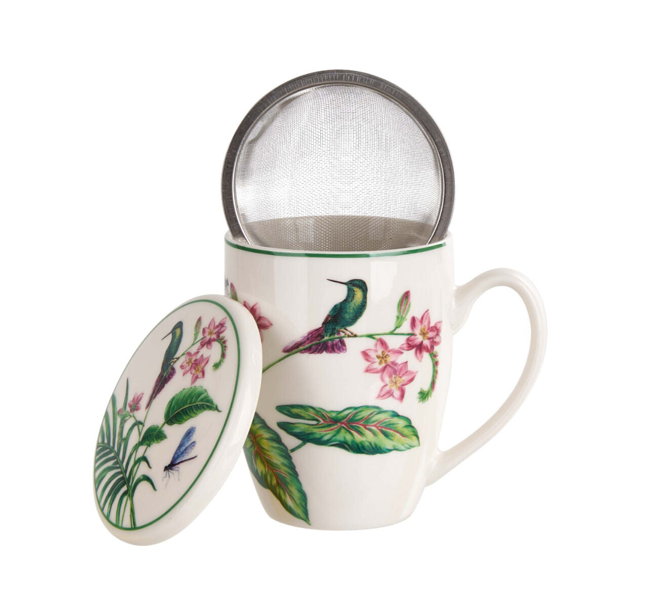 DUO Becher SOUND OF PARADISE, 360 ml, mit Teesieb und Deckel, New Bone China Porzellan – Bild 3