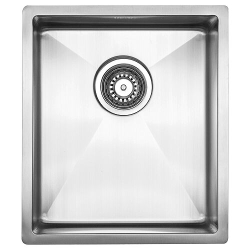 Lavabo KUBUS 340 soft Edelstahlspüle mit Raumsparventil / Ausschnittmaß: 360 x 420 / Spüle / Lavabo / Designspüle