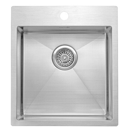 Lavabo KUBUS 440 soft Edelstahlspüle mit Raumsparventil / Ausschnittmaße: 420 x 480 / Spüle / Lavabo / Designspüle