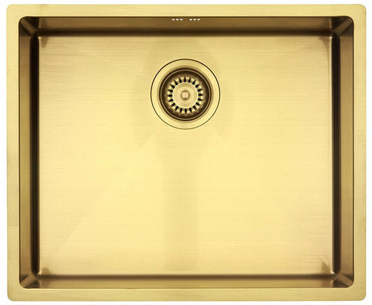 LAVABO Spüle KUBUS 500 soft in GOLD / SAND - Ausschnittmaße: 515 x 415 / Edelstahlspüle