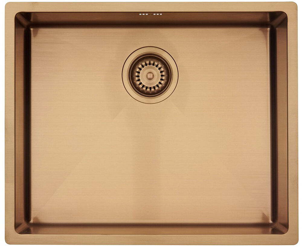 Lavabo Spüle KUBUS 500 soft in AMBER / KUPFER - Ausschnittmaße: 515 x 415 / Edelstahlspüle