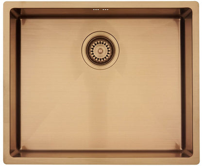 Lavabo Spüle KUBUS 500 soft in AMBER / KUPFER - Ausschnittmaße: 515 x 415 / Edelstahlspüle