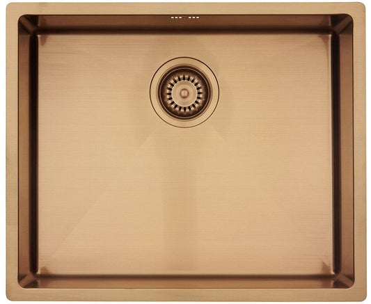 Lavabo Spüle KUBUS 500 soft in AMBER / KUPFER - Ausschnittmaße: 515 x 415 / Edelstahlspüle