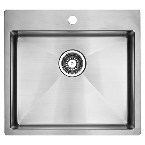 Lavabo KUBUS 540 soft Edelstahlspüle mit Raumsparventil / Ausschnittmaße: 510 x 470 / Spüle / Lavabo / Designspüle