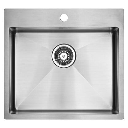 Lavabo KUBUS 540 soft Edelstahlspüle mit Raumsparventil / Ausschnittmaße: 510 x 470 / Spüle / Lavabo / Designspüle