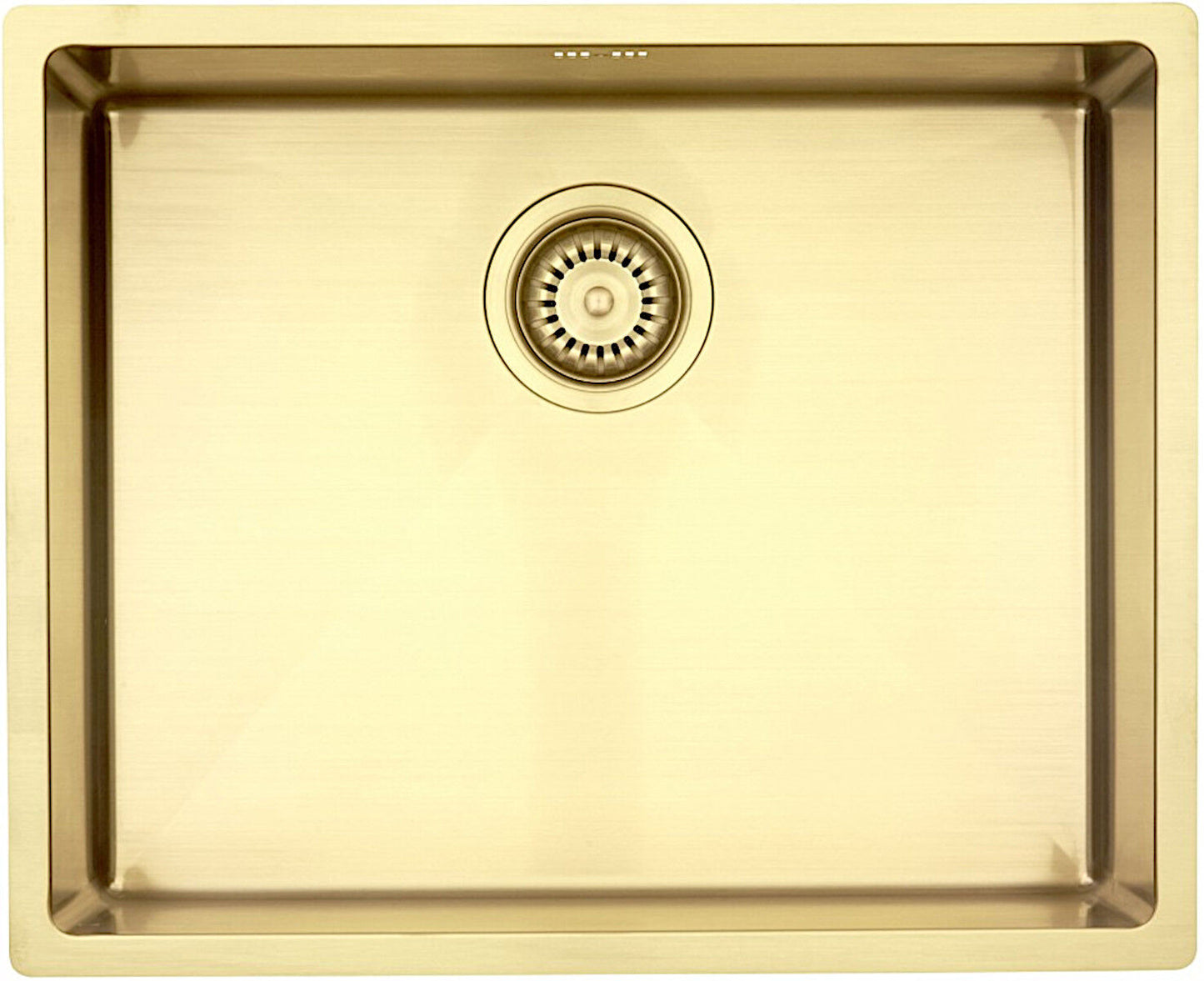 LAVABO Spüle KUBUS 500 soft in MESSING massiv / Ausschnittmaße: 520 x 420 mm