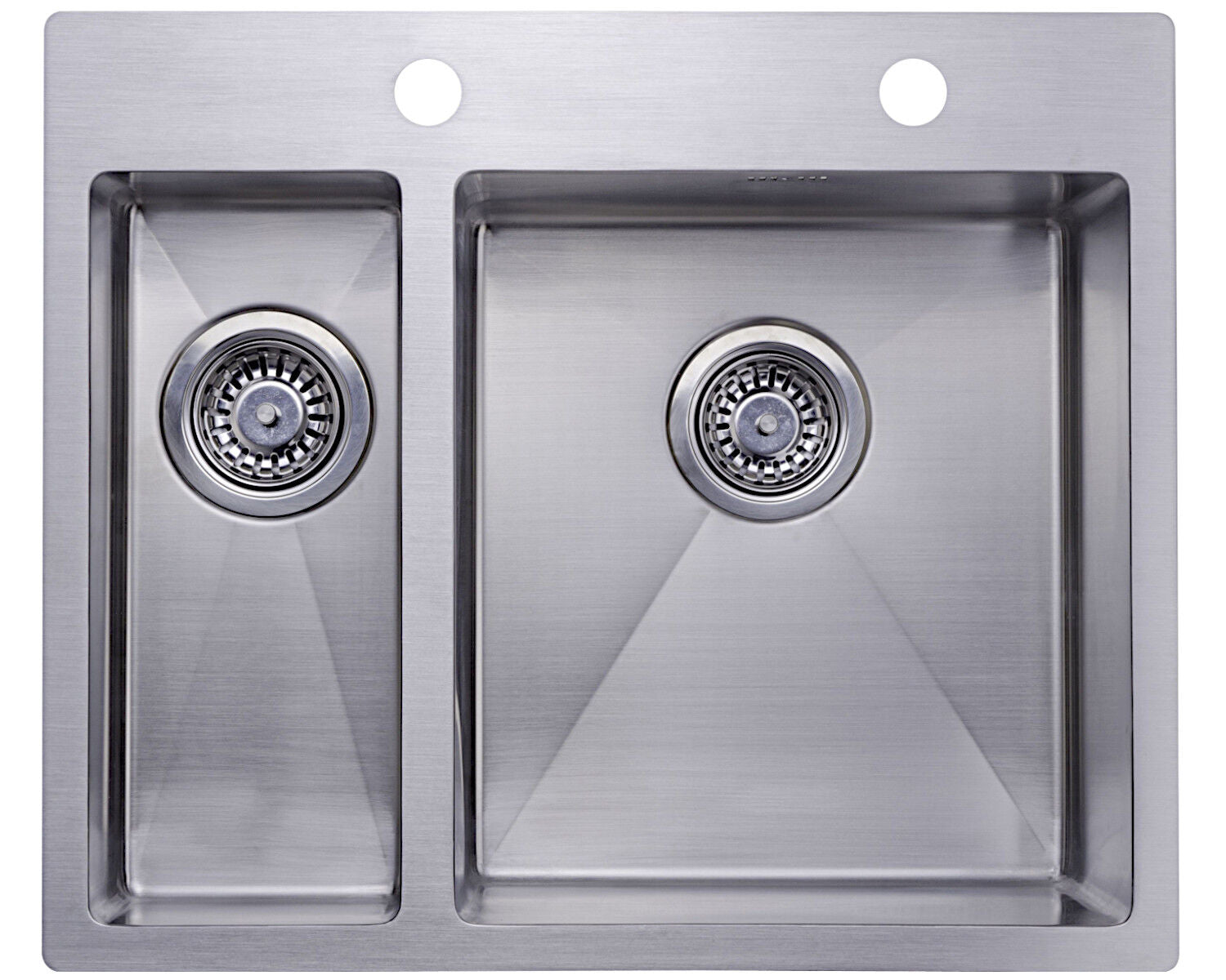 Lavabo KUBUS 591 soft Edelstahl Spüle inkl. Drehexcenter / Ausschnittmaße: 560 x 470 / Designspüle
