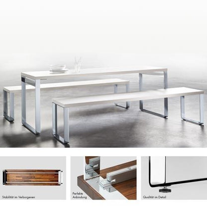 TABLON KUFE für ein Sideboard aus stabilem Edelstahl / 390 mm Höhe / Tischuntergestell / Tischunterbau / Tischfuß – Bild 3