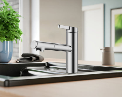 KWC Armatur FIT 2 mit schwenkbarem Brauseauslauf / Küchenarmatur / Einhebelmischer