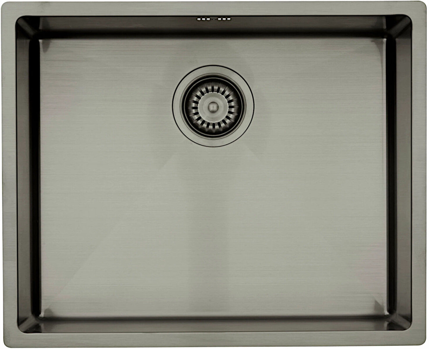 Lavabo Spüle KUBUS 500 soft in GUNMETAL - Ausschnittmaße: 515 x 415 / Edelstahlspüle