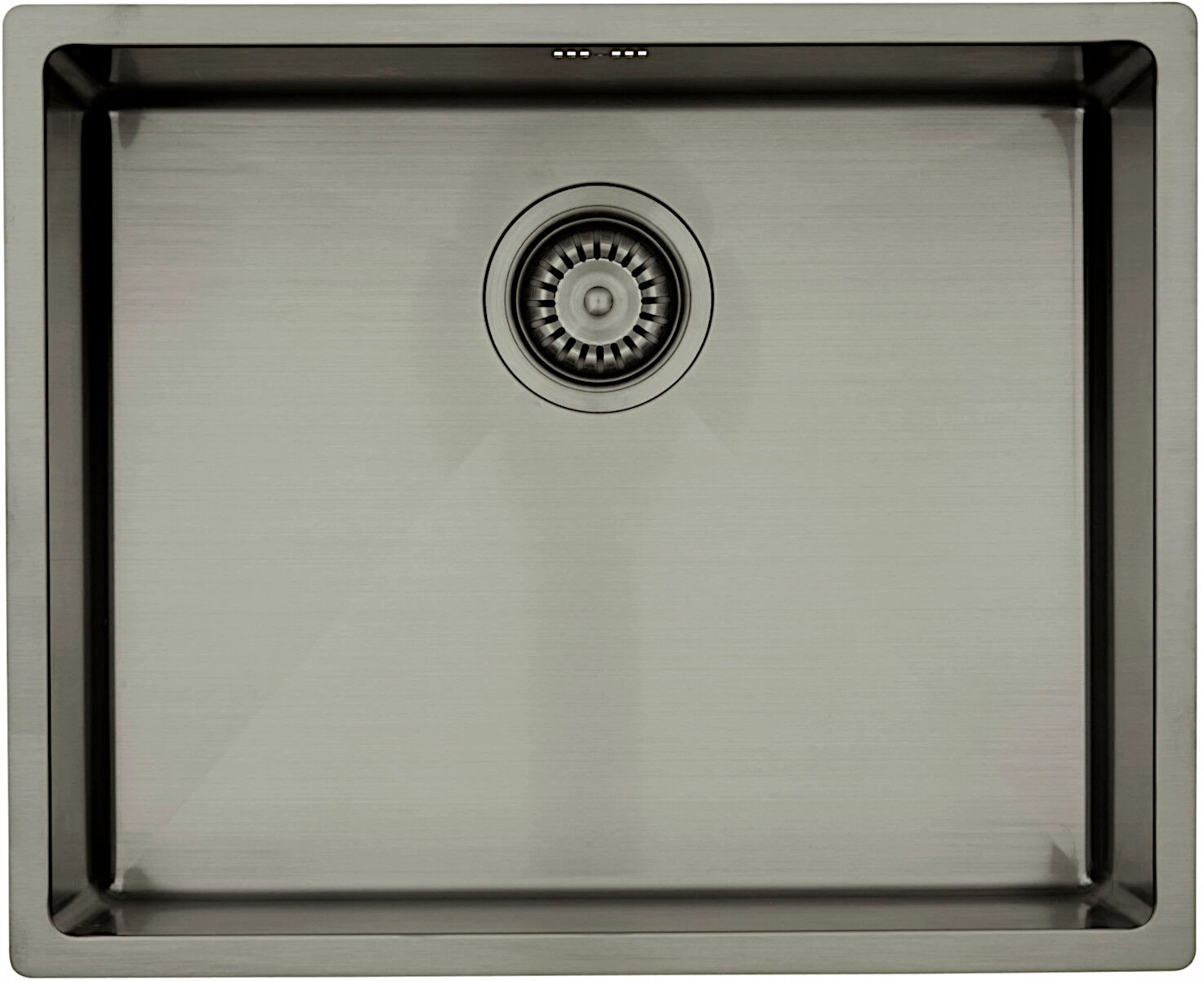 Lavabo Spüle KUBUS 500 soft in GUNMETAL - Ausschnittmaße: 515 x 415 / Edelstahlspüle