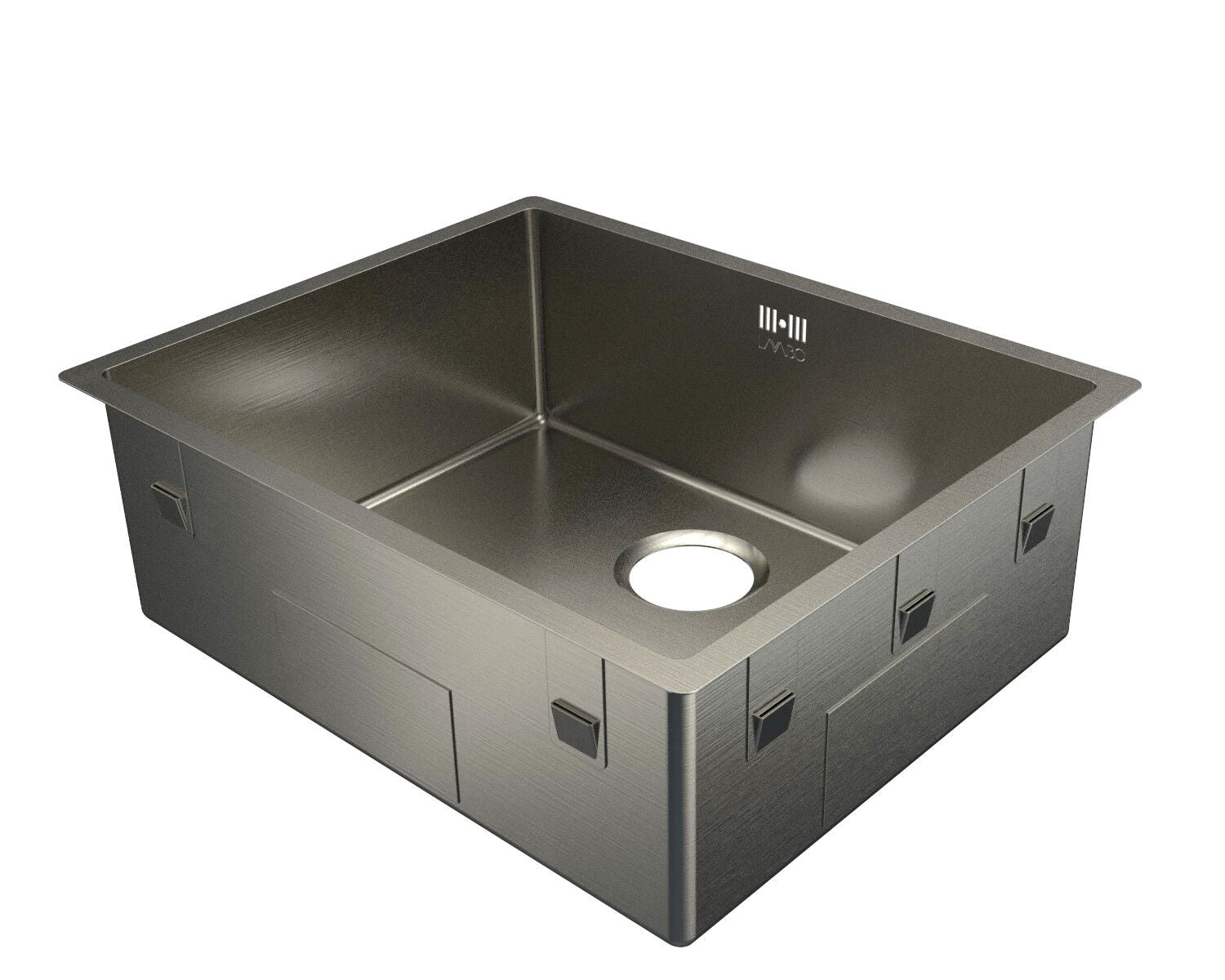 Lavabo Spüle KUBUS 500 soft in GUNMETAL - Ausschnittmaße: 515 x 415 / Edelstahlspüle – Bild 3