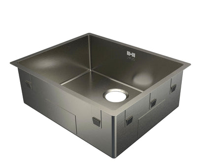 Lavabo Spüle KUBUS 500 soft in GUNMETAL - Ausschnittmaße: 515 x 415 / Edelstahlspüle – Bild 3