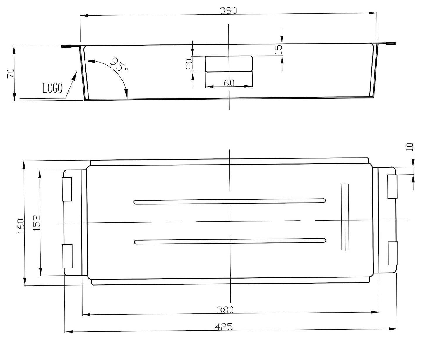 LAVABO Resteschale aus Edelstahl / Restebecken / Abtropfschale – Bild 2