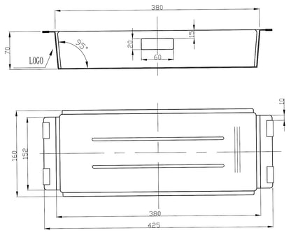 LAVABO Resteschale L-K10007K für KUBUS Spülen, PVD Kupfer / Restebecken / Abtropfschale – Bild 2