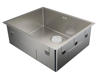 Lavabo KUBUS 500 soft Edelstahlspüle mit Raumsparventil / Ausschnittmaße: 515 x 415 / Spüle / Lavabo / Designspüle – Bild 3