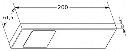 THEBO LED 91 Tadeo 1 in EDELSTAHL oder SCHWARZ / Unterbauleuchten / Oberschrankleuchten
