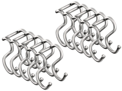 10er SET Kesseböhmer LINERO K 16 Doppel-Haken in EDELSTAHLFARBIG / Relingsystem / Funktionssäulensystem HighLine /…