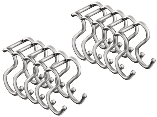10er SET Kesseböhmer LINERO K 16 Doppel-Haken in EDELSTAHLFARBIG / Relingsystem / Funktionssäulensystem HighLine /…