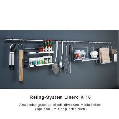 10er SET - S-Haken einfach EDELSTAHL OPTIK für Relingsystem LINERO K 16 und HIGHLINE Funktionssäulensystem – Bild 4