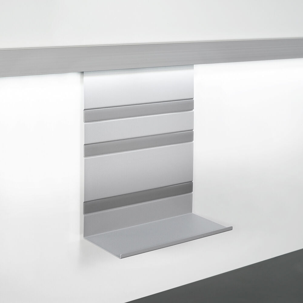 Linero MosaiQ Universalablage H 300 mm ohne Rahmen Titan grau / Relingsystem / Kesseböhmer