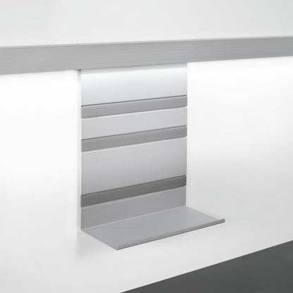 Linero MosaiQ Universalablage H 300 mm ohne Rahmen Titan grau / Relingsystem / Kesseböhmer