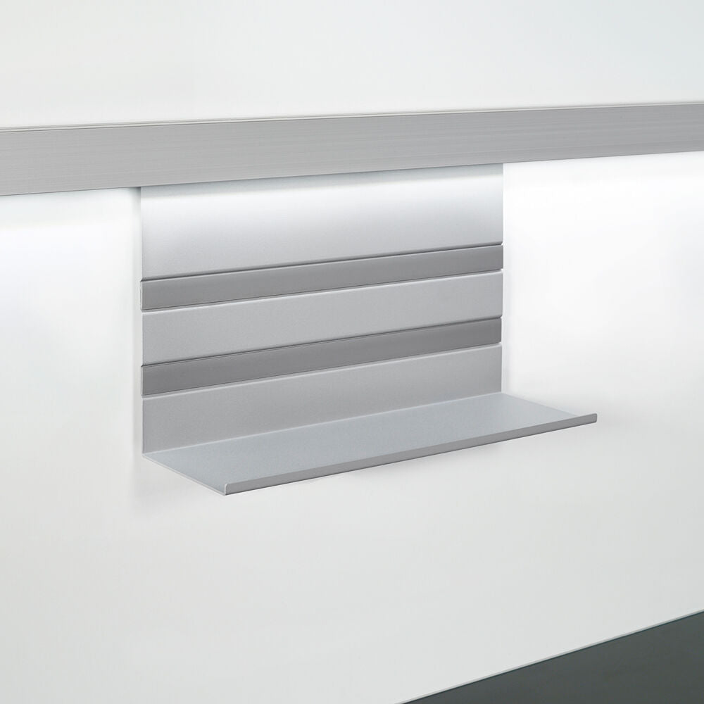 Linero MosaiQ Universalablage H 200 mm ohne Rahmen Titan grau / Relingsystem / Kesseböhmer