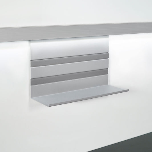 Linero MosaiQ Universalablage H 200 mm ohne Rahmen Titan grau / Relingsystem / Kesseböhmer