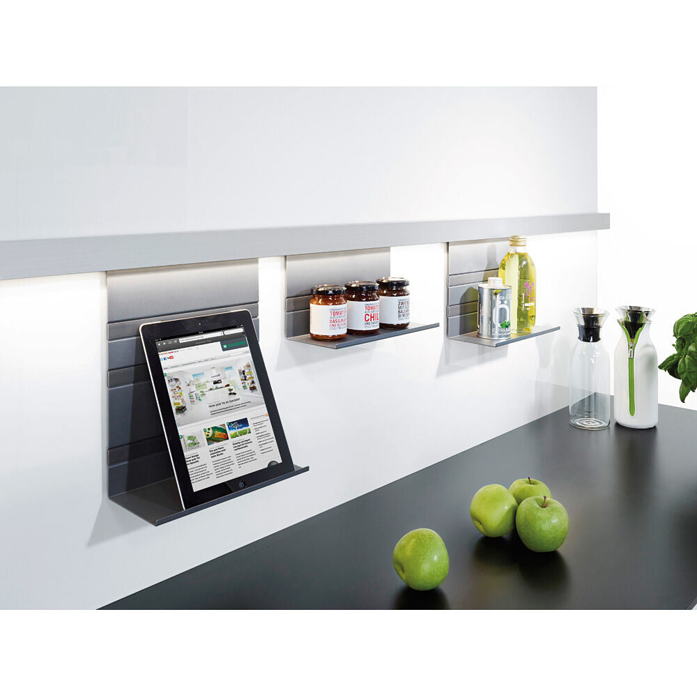 Linero MosaiQ Universalablage H 200 mm ohne Rahmen Titan grau / Relingsystem / Kesseböhmer – Bild 2