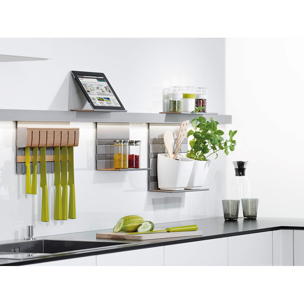 Linero MosaiQ Obere Ablage mittel 350 x 107 x 8 mm titangrau / Reling / Relingsystem / Kesseböhmer – Bild 5