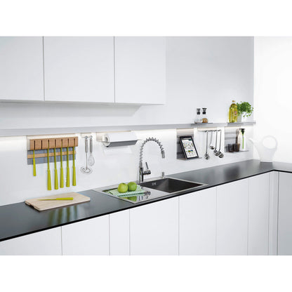 Linero MosaiQ Hakenleiste 250 x 44 x 38 mm titangrau / Reling - Haken / Relingsystem / Kesseböhmer – Bild 5