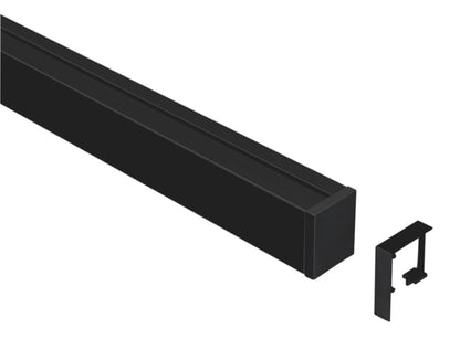 Linero MosaiQ Profilleisten Set in schwarz matt / Reling Aluprofil / Relingsystem / Kesseböhmer