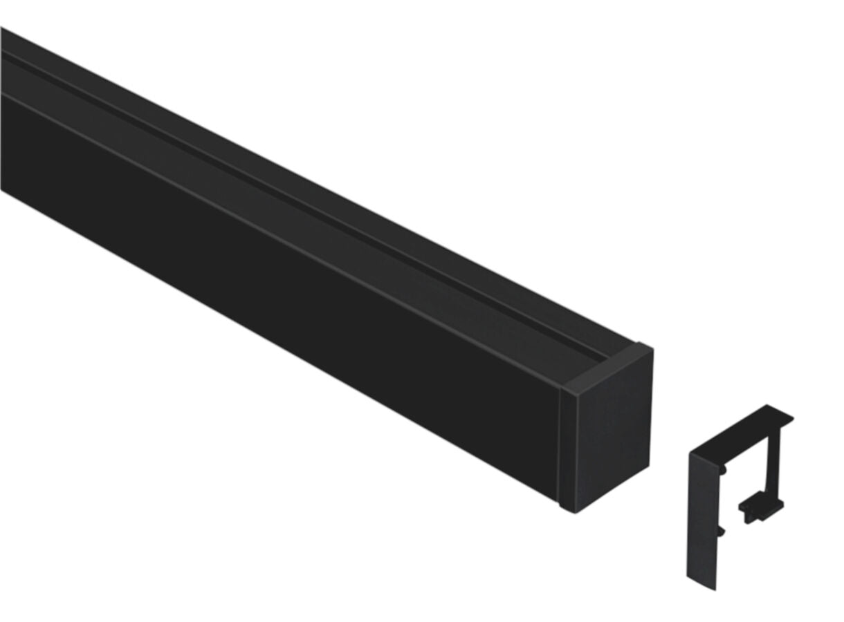 Linero MosaiQ Profilleisten Set in schwarz matt / Reling Aluprofil / Relingsystem / Kesseböhmer
