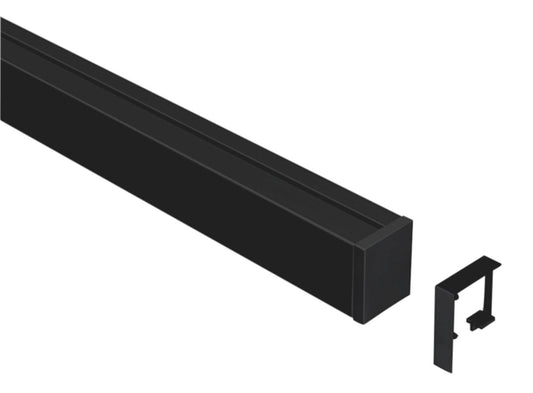 Linero MosaiQ Profilleisten Set in schwarz matt / Reling Aluprofil / Relingsystem / Kesseböhmer