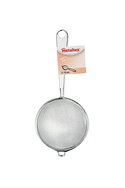 METALTEX Sieb fein, 10 cm, Drahtgriff mit Kunststoffeinlage, verzinnt