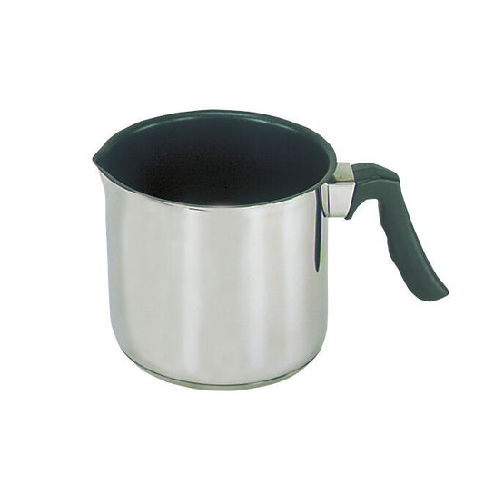 Karl Krüger 2114B Milchtopf 14 cm Edelstahl mit Antihaftbeschichtung und Ausguss, Inhalt 1,6 Liter / Milch-Topf / INDUKTION