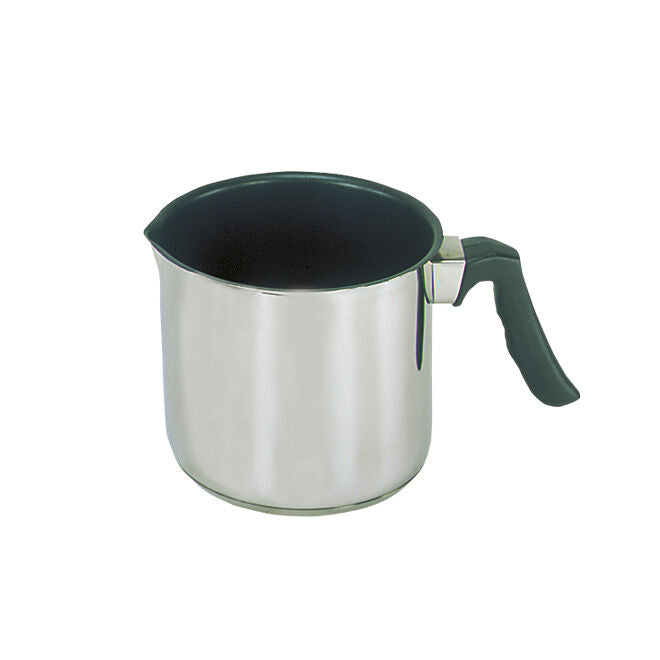 Karl Krüger 2112B Milchtopf 12 cm Edelstahl mit Antihaftbeschichtung und Ausguss, Inhalt 1,0 Liter / Milch-Topf / INDUKTION