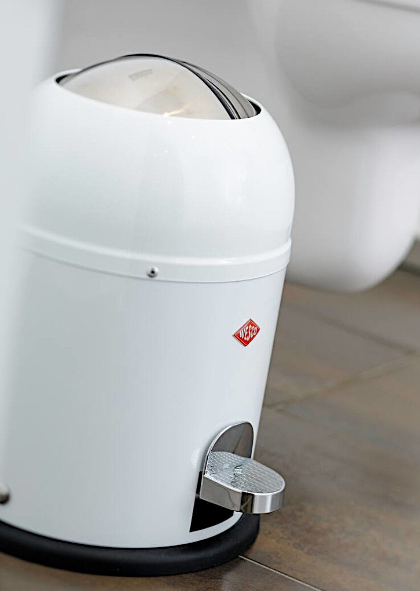WESCO Mülleimer MINI MASTER mit 6 Liter Abfallvolumen und Fußtritt / Badeimer / Standabfallbehälter