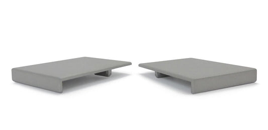 Linero MosaiQ Endkappen Edelstahl-Optik für Profilleiste / Relingsystem / Kesseböhmer