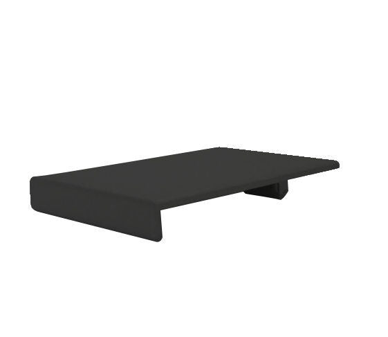 Linero MosaiQ Endkappe links in schwarz matt für Profilleiste / Relingsystem / Kesseböhmer